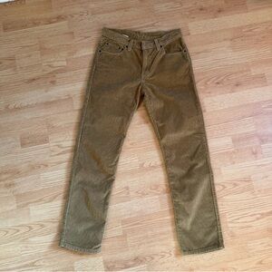 Levis Men’s Corduroy Pants Golden Brown/ Tan - Straight Leg 29x30